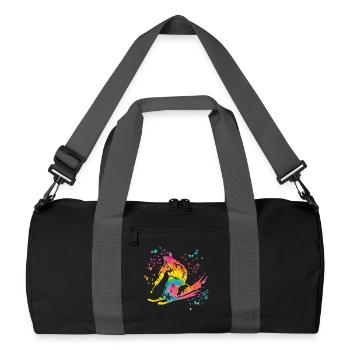 Ski alpin Sports d’hiver Ski nordique - Sac de sport recyclé - noir/gris graphite - Devant