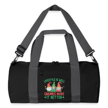 Costume de gnome de jardin Vie que de bons nains rendent mieux - Sac de sport recyclé - noir/gris graphite - Devant