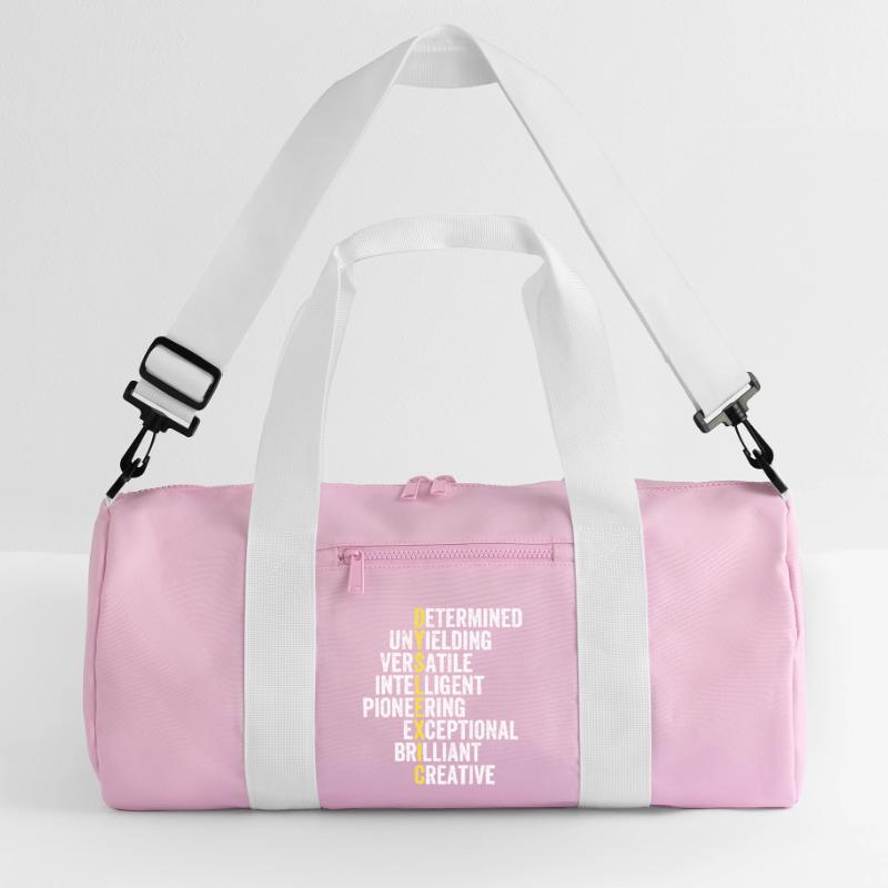 Yellow Accent Adjective Stack Recycled Duffel Bag