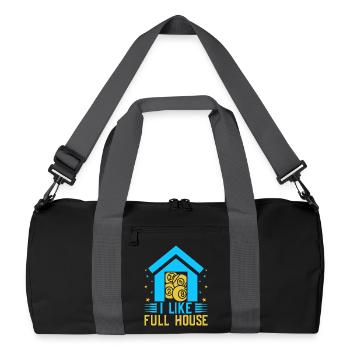 Bingo Game I Like Full House Bingo - Recycelte Duffel Bag - Schwarz/Graphitgrau - Vorne