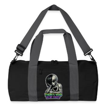 Alien Lover, Funny Alien, Cute Alien, Emo, - Recycled Duffel Bag - black/graphite grey - Front