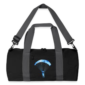 Paragliding bunt Gleitschirmfliegen Herren Gleitsc - Recycelte Duffel Bag - Schwarz/Graphitgrau - Vorne