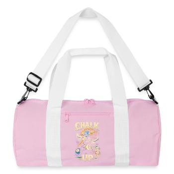 8-Ball Billard Chalk Up - Recycelte Duffel Bag - Rosa/Weiß - Vorne