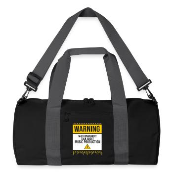 Keyboard DJ Djing Label - Recycelte Duffel Bag - Schwarz/Graphitgrau - Vorne