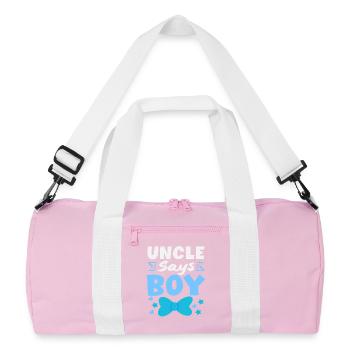 Oncle dit que la fête de révélation du sexe des jeunes - Sac de sport recyclé - rose/blanc - Devant