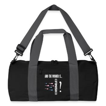 And the winner is sperm race funny - Recycled Duffel Bag - black/graphite grey - Front