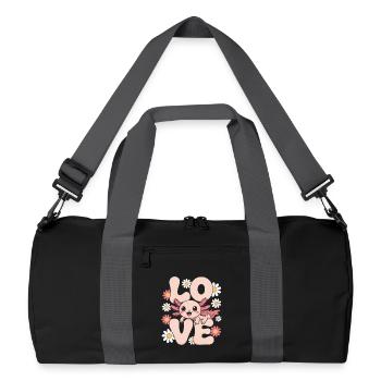 Love Bloom Dragon - Recycled Duffel Bag - black/graphite grey - Front