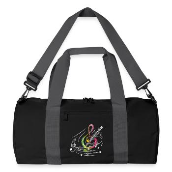 Marimbaspieler übt Percussion-Gruben-Musiker - Recycelte Duffel Bag - Schwarz/Graphitgrau - Vorne