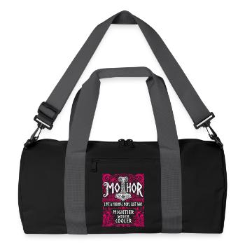 Mothor Wikinger Mutter Thor Hammer Spruch - Recycelte Duffel Bag - Schwarz/Graphitgrau - Vorne