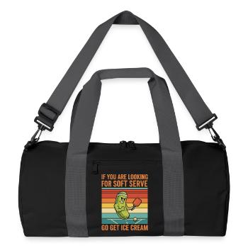Pickleball Lustiger Softaufschlong Hol Eiscreme - Recycelte Duffel Bag - Schwarz/Graphitgrau - Vorne