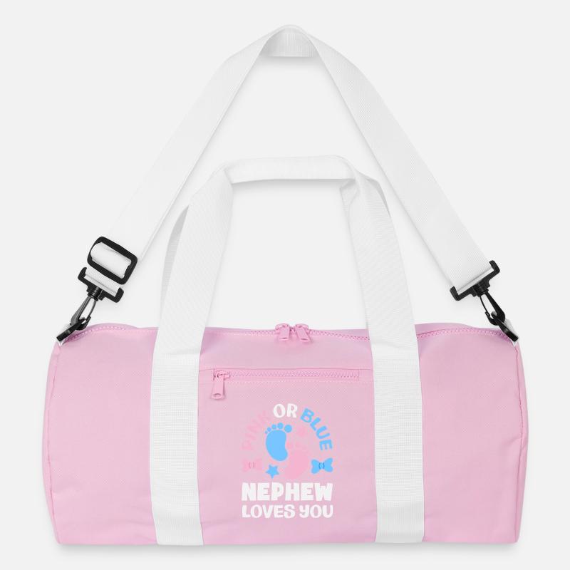 Pink Oder Blau Neffe Liebt Dich Gender Reveal Recycelte Duffel Bag