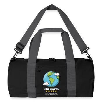 La Terre - Sac de sport recyclé - noir/gris graphite - Devant