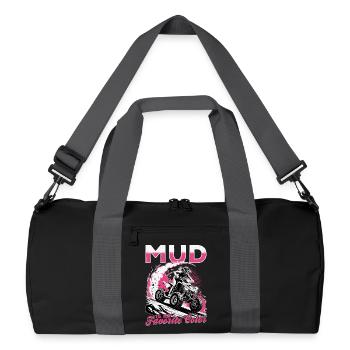 Quad ATV Woman Girl Four Wheeler - Recycelte Duffel Bag - Schwarz/Graphitgrau - Vorne