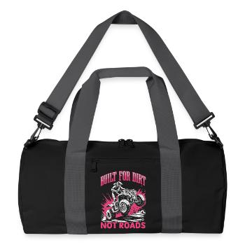 Quad ATV Woman Girl Four Wheeler - Recycelte Duffel Bag - Schwarz/Graphitgrau - Vorne