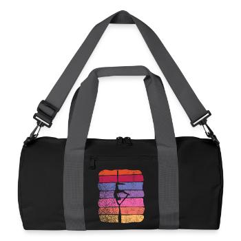 Tissu vertical Acrobaties aériennes vintage Soie aérienne - Sac de sport recyclé - noir/gris graphite - Devant