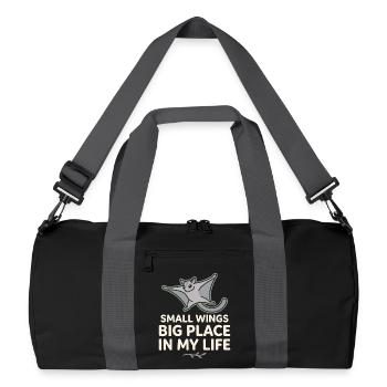 Sugar Glider Mom Exotischer Haustierliebhaber - Recycelte Duffel Bag - Schwarz/Graphitgrau - Vorne