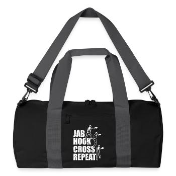 Jab Hook Cross Repeat - Recycelte Duffel Bag - Schwarz/Graphitgrau - Vorne