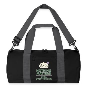 Existential humor, nihilism, humor, - Recycled Duffel Bag - black/graphite grey - Front