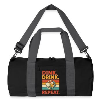 Pickleball Dink Drink Repeat Joueur drôle - Sac de sport recyclé - noir/gris graphite - Devant