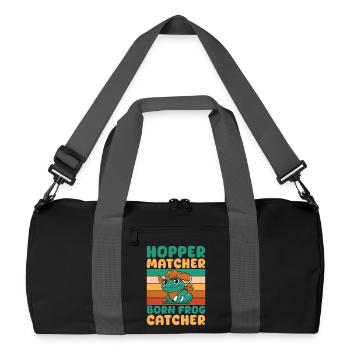 Frog Catcher Hopper Matcher Frog - Recycelte Duffel Bag - Schwarz/Graphitgrau - Vorne