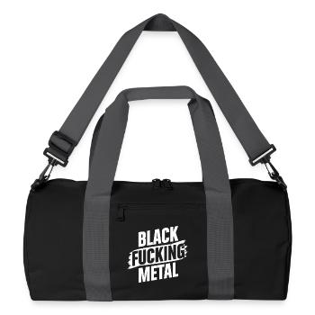 Black Metal Musique sarcastique drôle Typographie Art - Sac de sport recyclé - noir/gris graphite - Devant