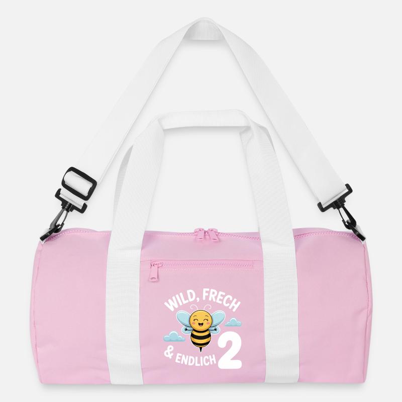 Bienchen Endlich 2 Jahre Mädchen Geburtstagsmotiv Recycelte Duffel Bag