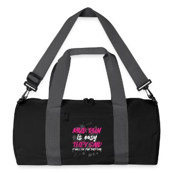 La course dans la boue est facile, ont-ils dit Course boueuse - Sac de sport recyclé - noir/gris graphite - Devant