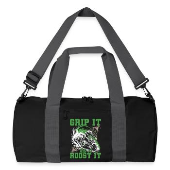 Quad ATV Boy Men Four Wheeler - Recycelte Duffel Bag - Schwarz/Graphitgrau - Vorne