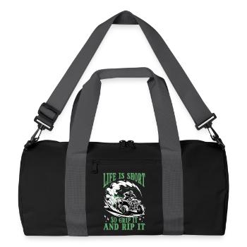 Quad ATV Boy Men Four Wheeler - Recycelte Duffel Bag - Schwarz/Graphitgrau - Vorne