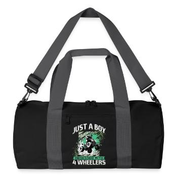 Quad ATV Boy Men Four Wheeler - Recycelte Duffel Bag - Schwarz/Graphitgrau - Vorne