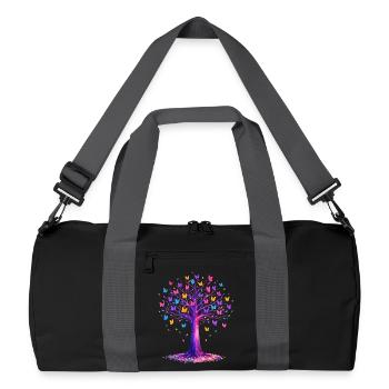 Papillons Arbre Nature Amoureux des papillons - Sac de sport recyclé - noir/gris graphite - Devant