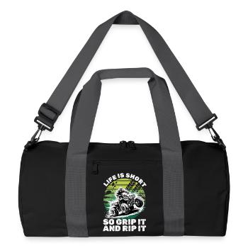 Quad ATV Boy Men Four Wheeler - Recycelte Duffel Bag - Schwarz/Graphitgrau - Vorne