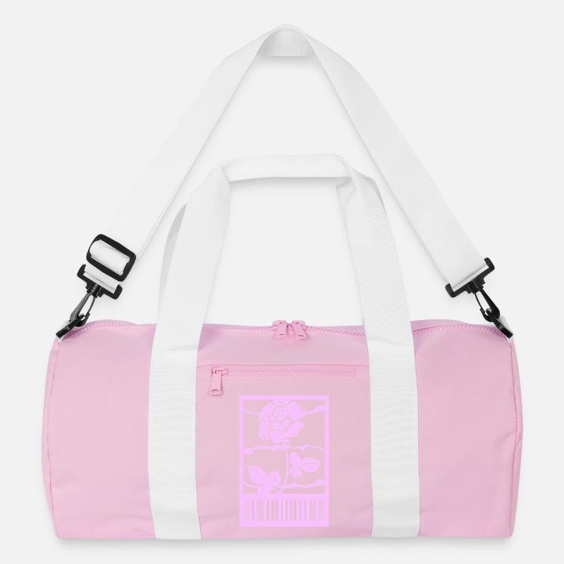 Gothic Rose Stacheldraht Strichcode Urban Style Recycelte Duffel Bag