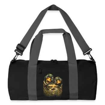 duck shooting - Recycled Duffel Bag - black/graphite grey - Front