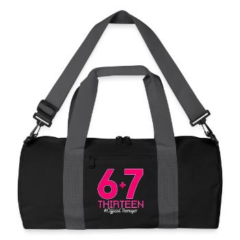 13th Birthday Shirt Funny Meme 67 Birthday 13  - Sac de sport recyclé - noir/gris graphite - Devant
