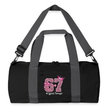 13th Birthday Shirt Funny Meme 67 Birthday 13 - Sac de sport recyclé - noir/gris graphite - Devant
