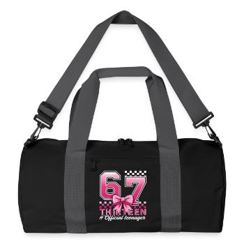 13th Birthday Shirt Funny Meme 67 Birthday 13 - Sac de sport recyclé - noir/gris graphite - Devant