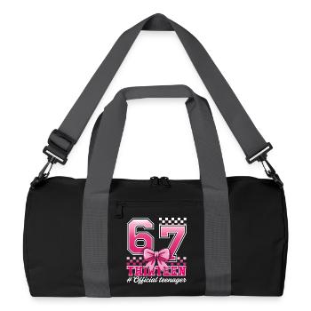 13th Birthday Shirt Funny Meme 67 Birthday 13 - Sac de sport recyclé - noir/gris graphite - Devant