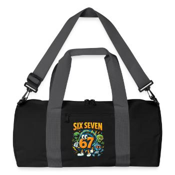 Six Seven 67 Italian Brainrot Nerd Humour Drôle - Sac de sport recyclé - noir/gris graphite - Devant