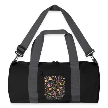 Wildflowers Flowers Flowers Natural Botanical Garden - Recycled Duffel Bag - black/graphite grey - Front