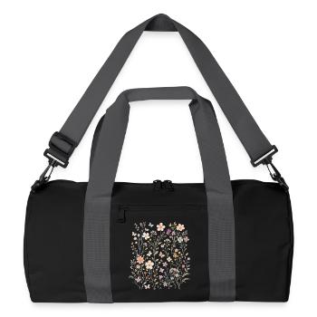 Wildflowers Flowers Flowers Natural Botanical Garden - Recycled Duffel Bag - black/graphite grey - Front