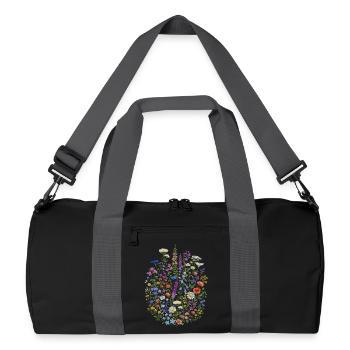 Wildflowers Flowers Flowers Natural Botanical Garden - Recycled Duffel Bag - black/graphite grey - Front
