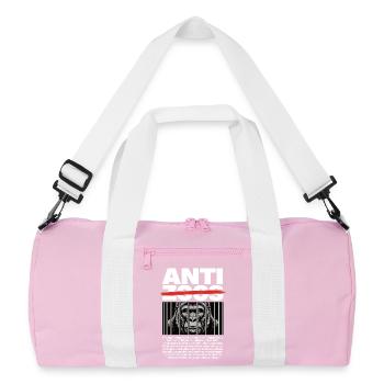 Anti Zoo Gorilla Freedom Animal Shirt - Recycled Duffel Bag - pink/white - Front