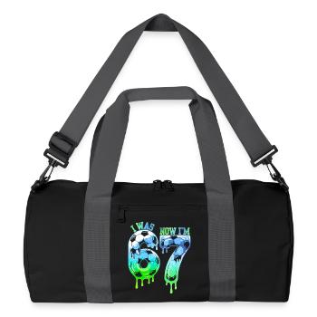 7th Birthday Soccer Shirt I was 6 Now Im 7 years - Sac de sport recyclé - noir/gris graphite - Devant