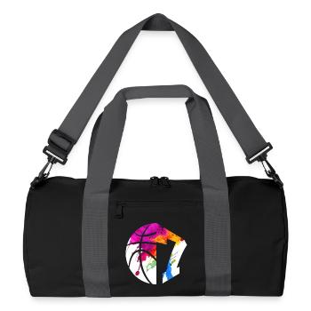 NR. 7 BASKETBALL NUMMER 7 BASKETBALL 7. GEBURTSTAG - Recycelte Duffel Bag - Schwarz/Graphitgrau - Vorne