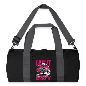 UTV Off Road Girl Woman 4 Wheeler Side by side - Recycelte Duffel Bag - Schwarz/Graphitgrau - Vorne