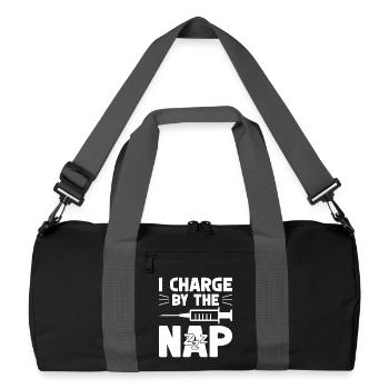 Anesthesiologist Charge The Nap Anesthesia - Recycled Duffel Bag - black/graphite grey - Front