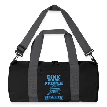 Le Pickleball Dink se fait en paddle et en étincelle drôle - Sac de sport recyclé - noir/gris graphite - Devant