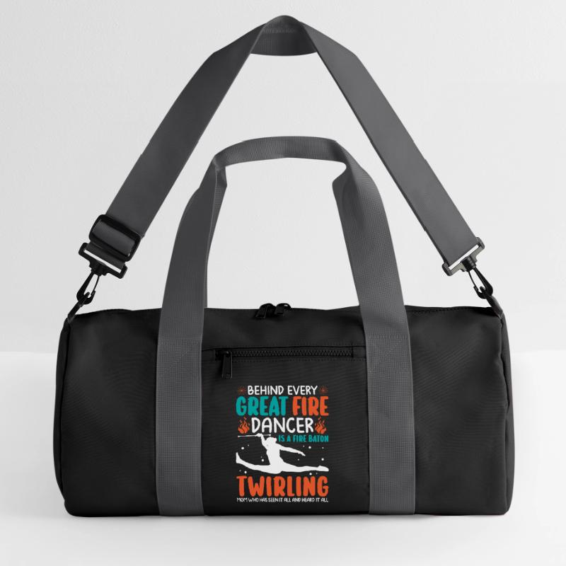 Dancing Vortex Dance School Fire Stick Dancer Recycled Duffel Bag