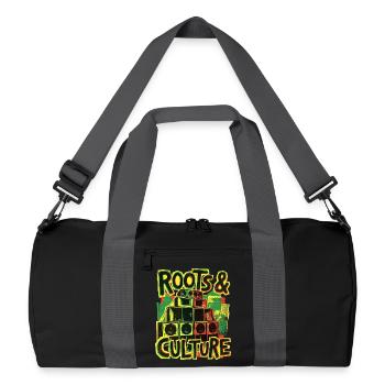 Roots Reggae Dub - Recycelte Duffel Bag - Schwarz/Graphitgrau - Vorne